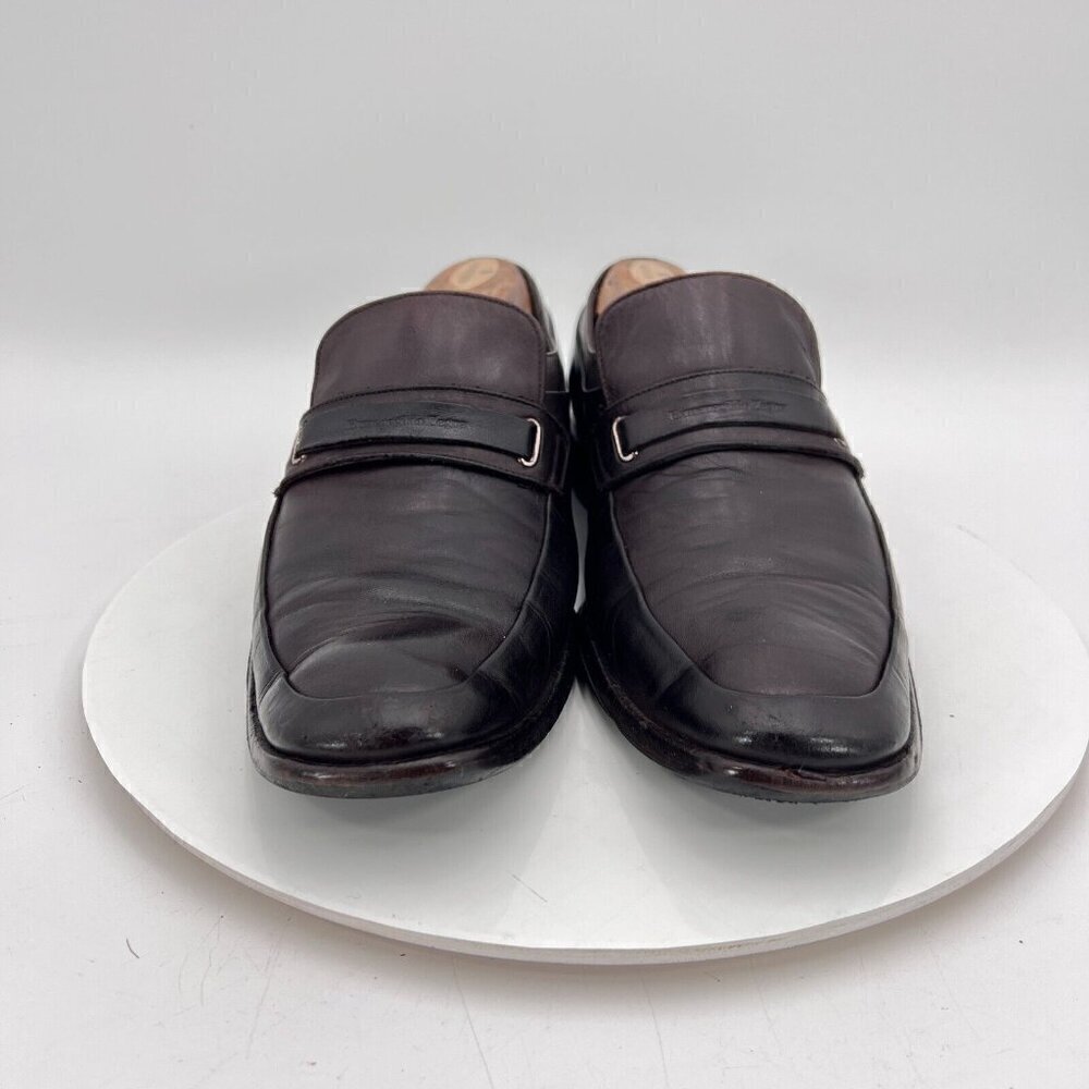 Ermenegildo Zegna Men Size 9D Brown Leather Penny Loafers Slip On Dress Shoes - Picture 3 of 16